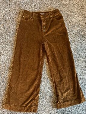 Time and Tru High-Rise Wide Leg Corduroy Pants - Brown